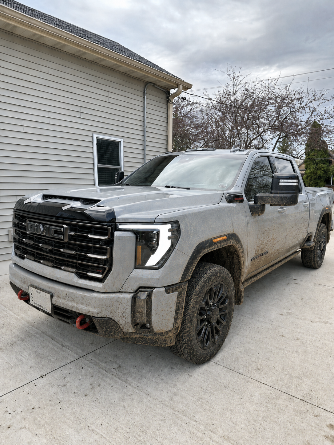 GMC truck exterior detailing before and after — before