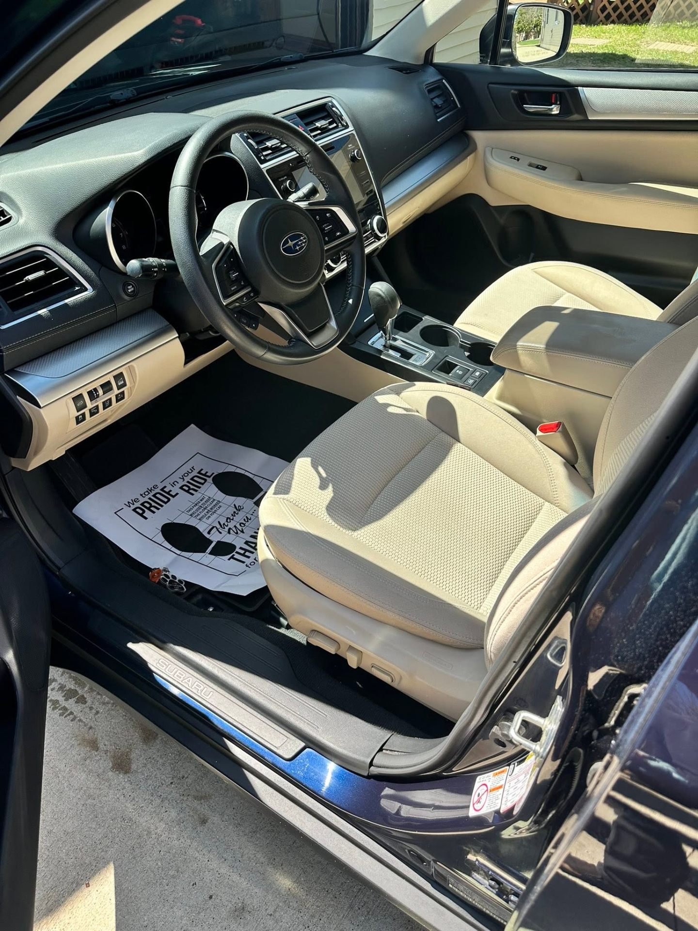Subaru sedan interior detailing before and after — after